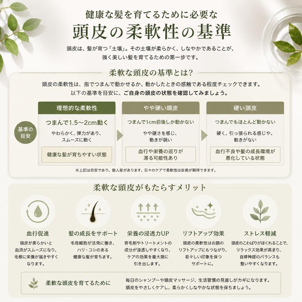 理想の頭皮の柔軟性とは？