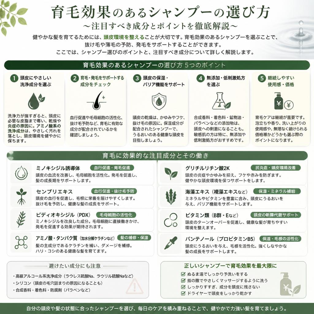 4. 髪を育むための育毛シャンプー