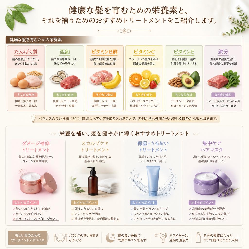 髪の栄養をしっかり補給！