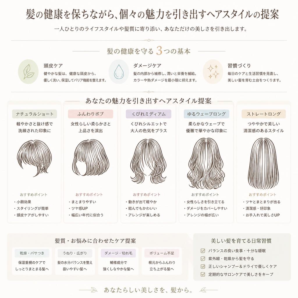 デザイン性に富んだヘアスタイル