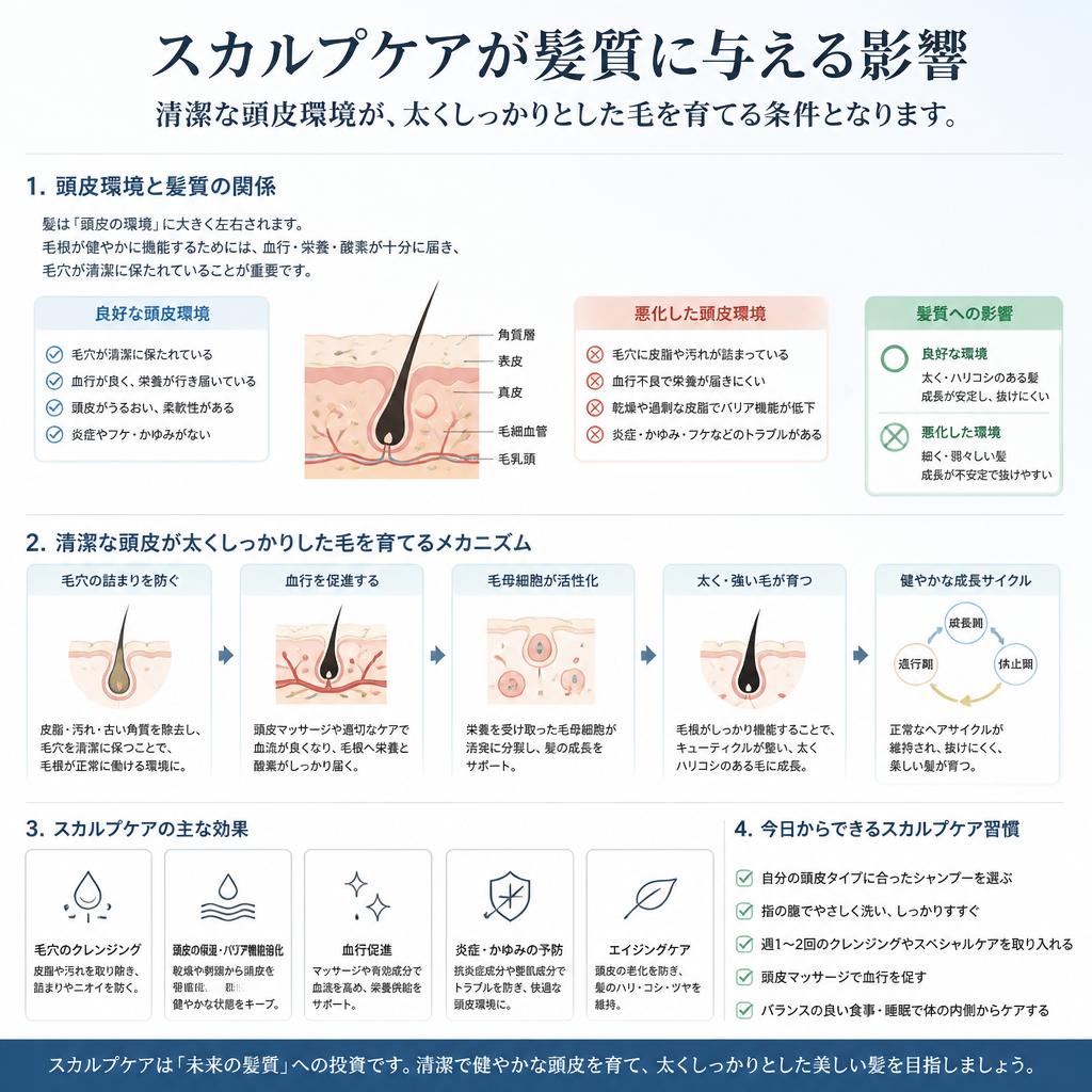 スカルプケアと髪質改善の関係