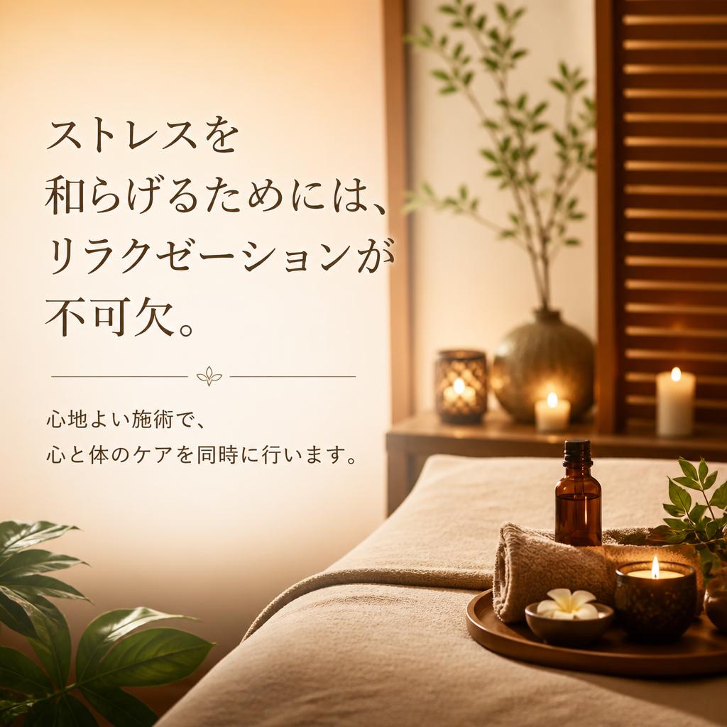 リラクゼーション効果の高い施術