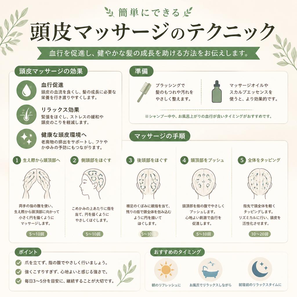 自宅でできる頭皮マッサージ法