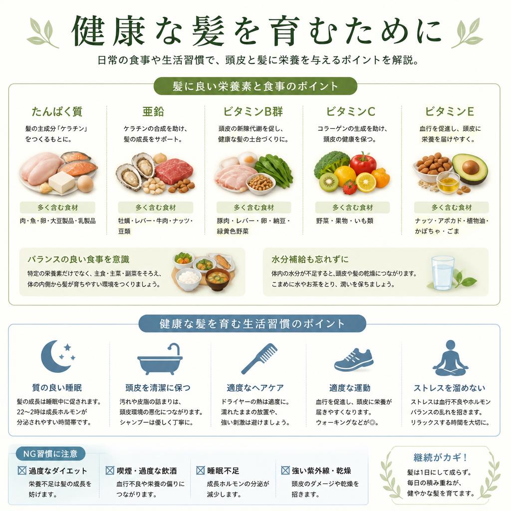 日常生活での髪に良い習慣
