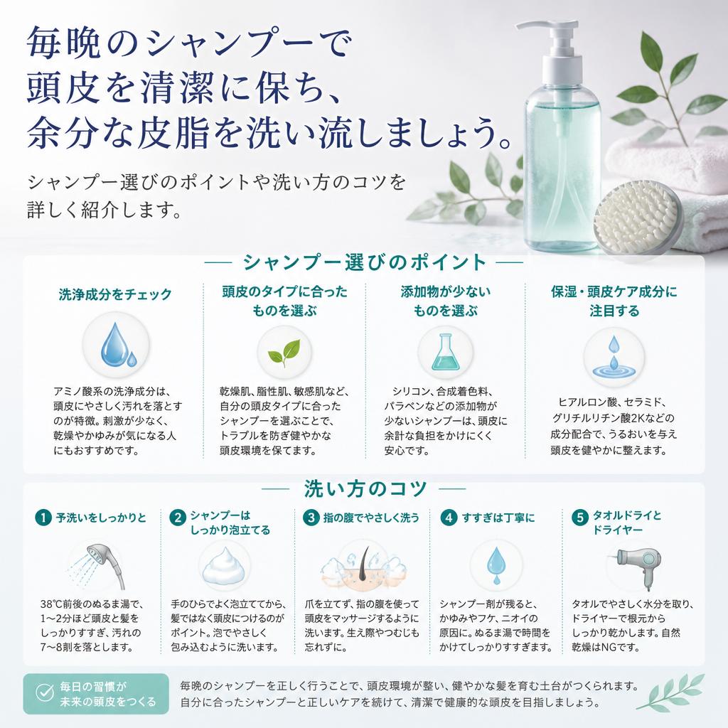 頭皮環境を整えるためのシャンプー