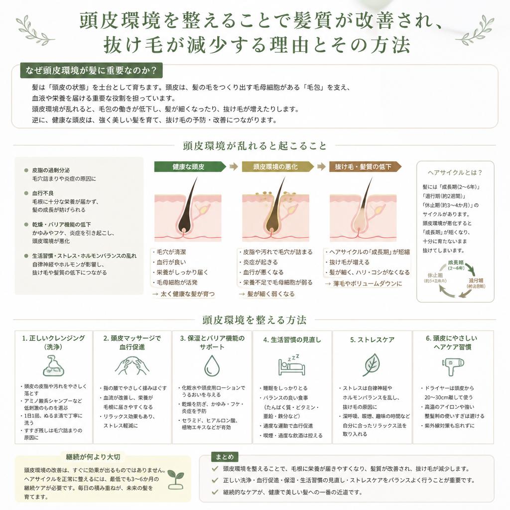 髪質改善と抜け毛予防の新常識