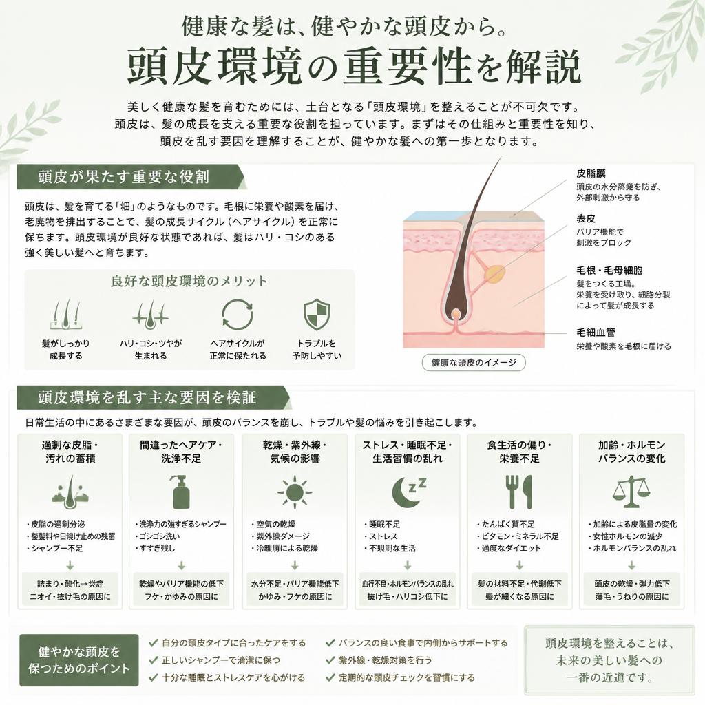 頭皮環境が薄毛に与える影響