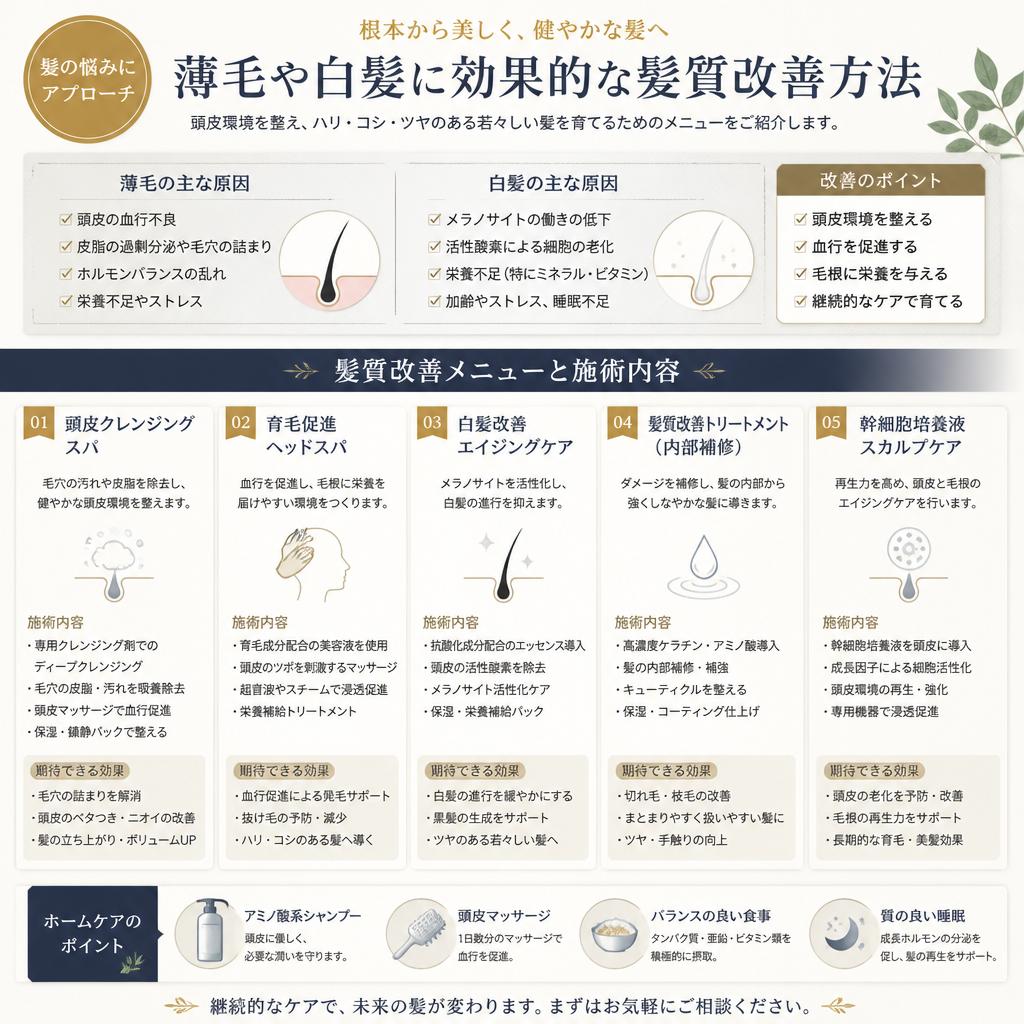 髪質改善のステップ