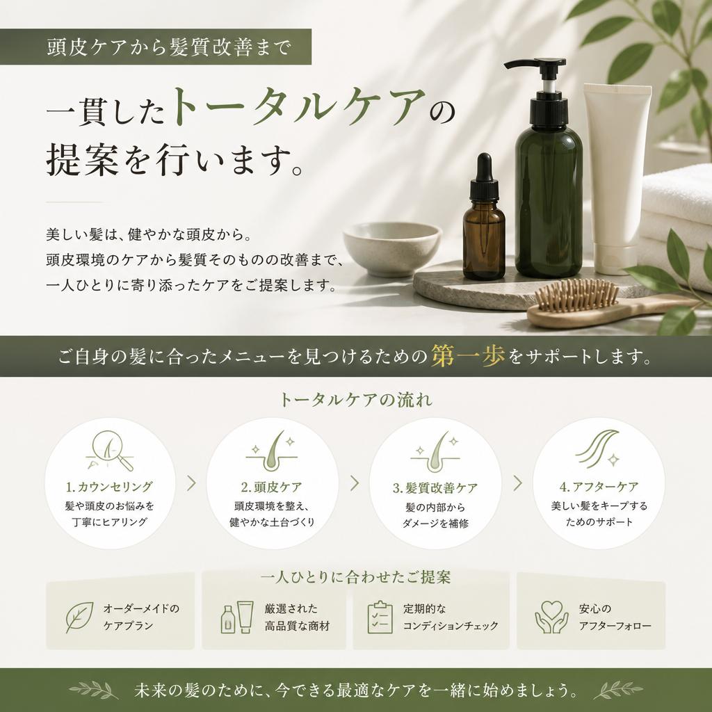 トータルケアで実現する美髪への道