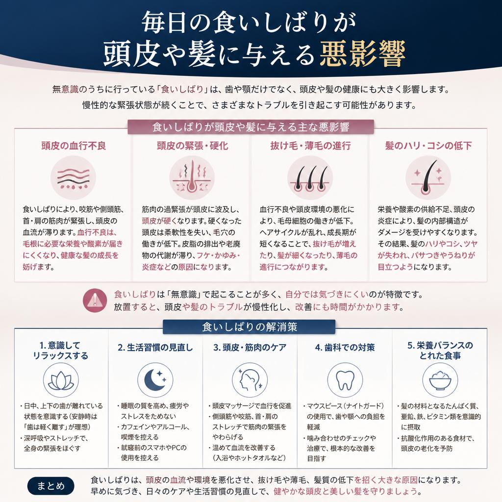 4. 食いしばりが頭皮にもたらす影響