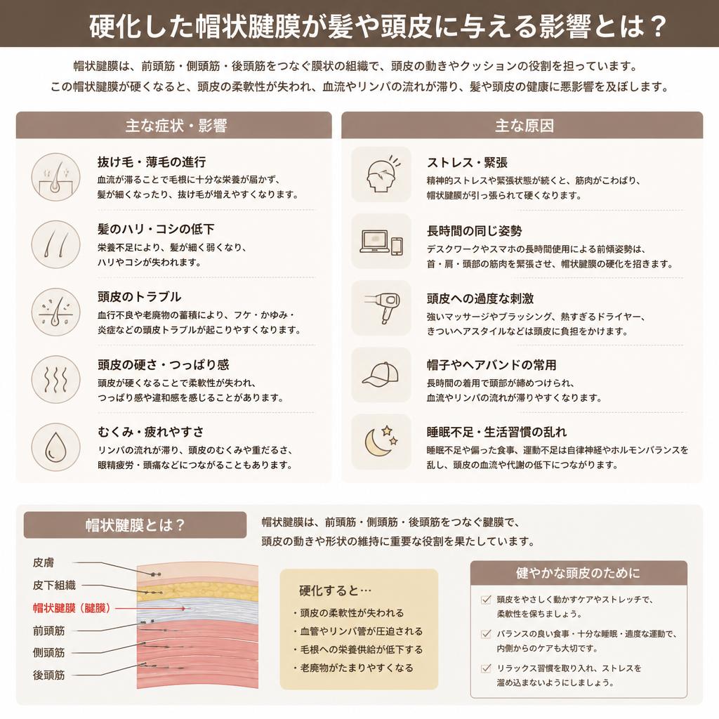 帽状腱膜の硬化がもたらす影響