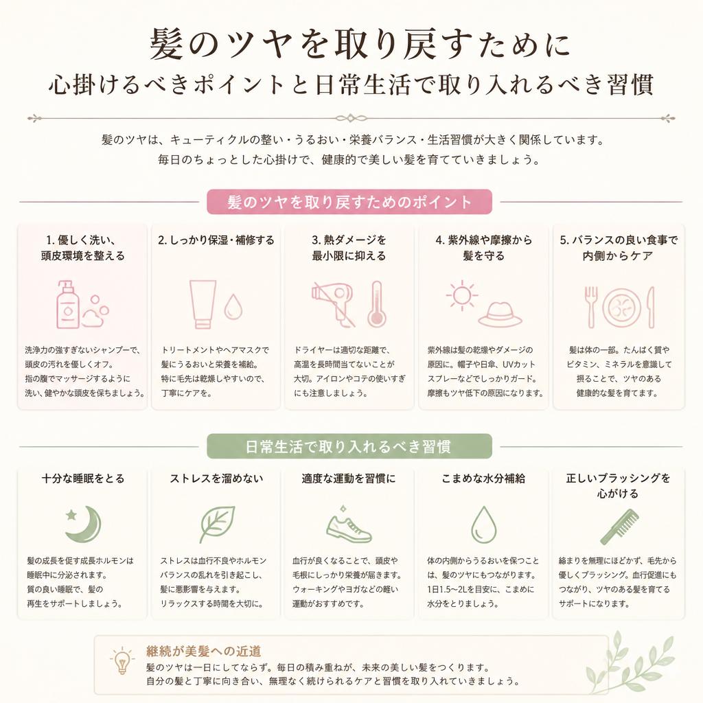 4. 髪のツヤを取り戻すためのポイント