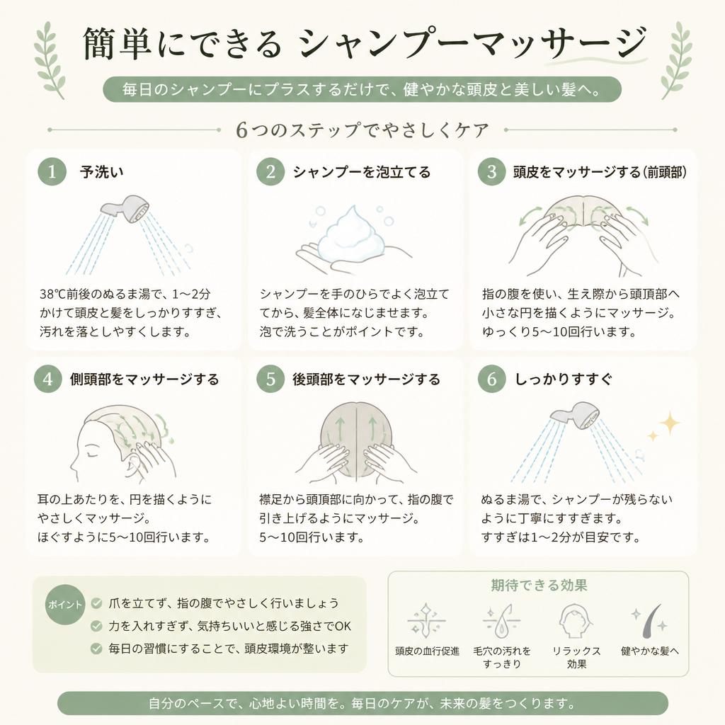 4. 3分でできるシャンプーマッサージ