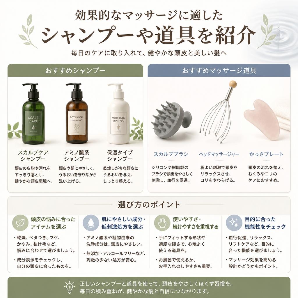 5. おすすめのシャンプーと道具