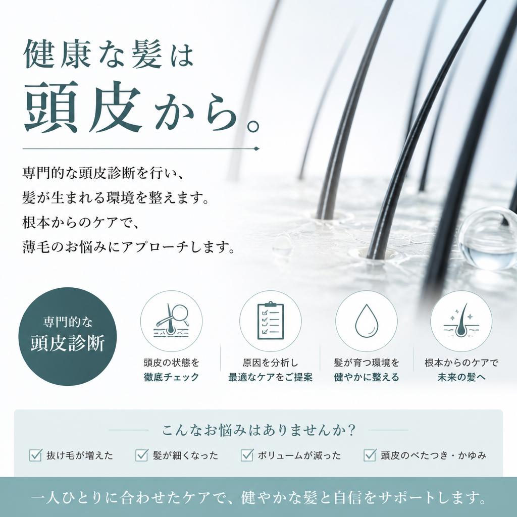 頭皮ケアで髪育をサポート