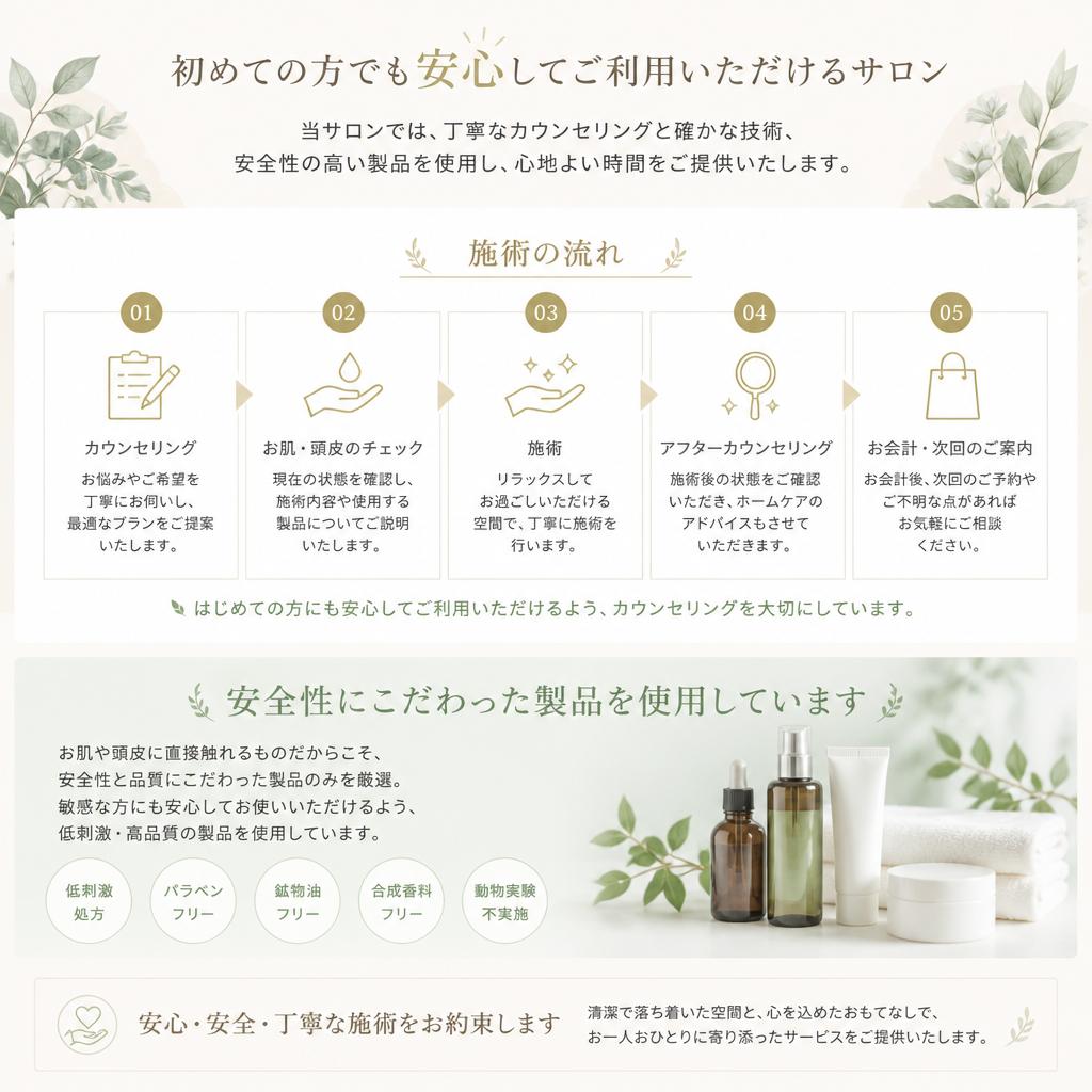 安全・安心の施術を提供