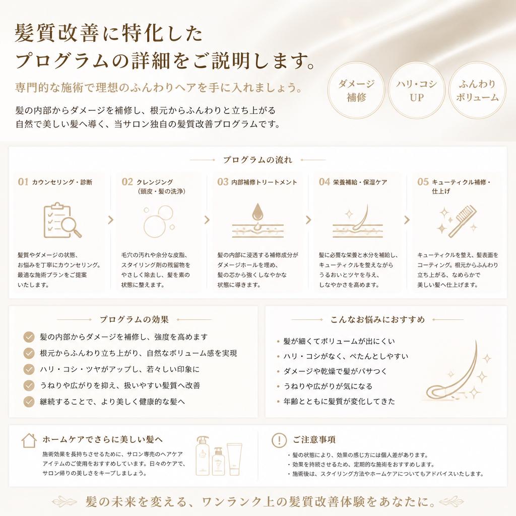 髪質改善プログラムのご紹介