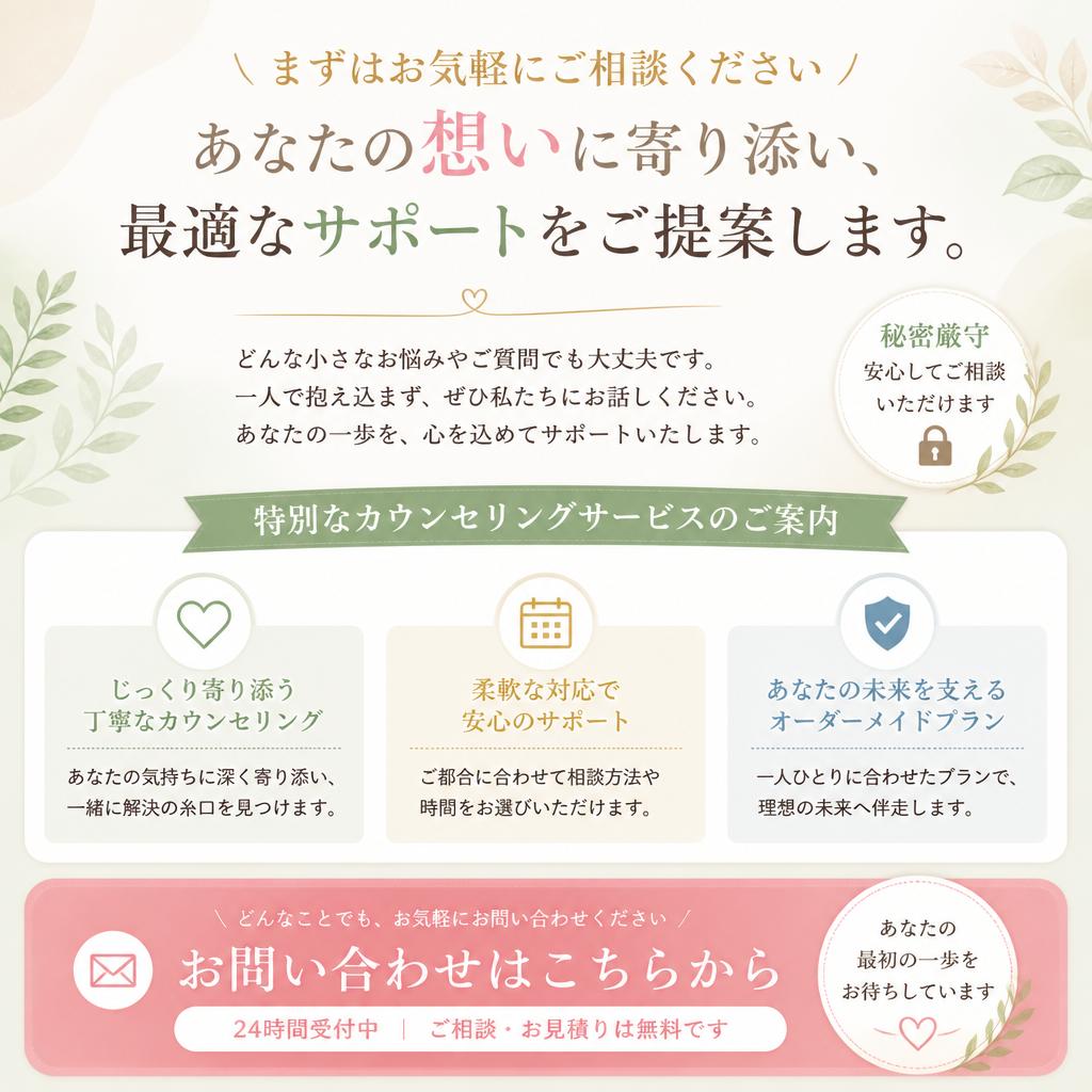7. お問い合わせ・カウンセリングのおすすめ