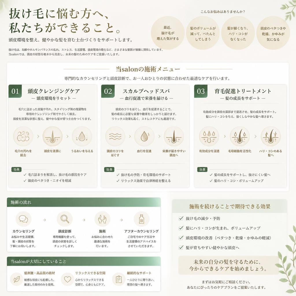 抜け毛対策としてのトリートメント