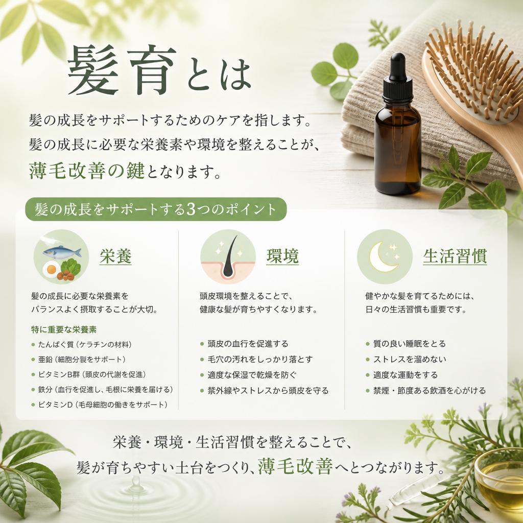 髪育とは？あなたの髪に必要な栄養を理解する