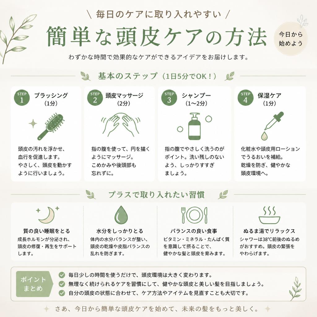 簡単にできる夏の頭皮ケア