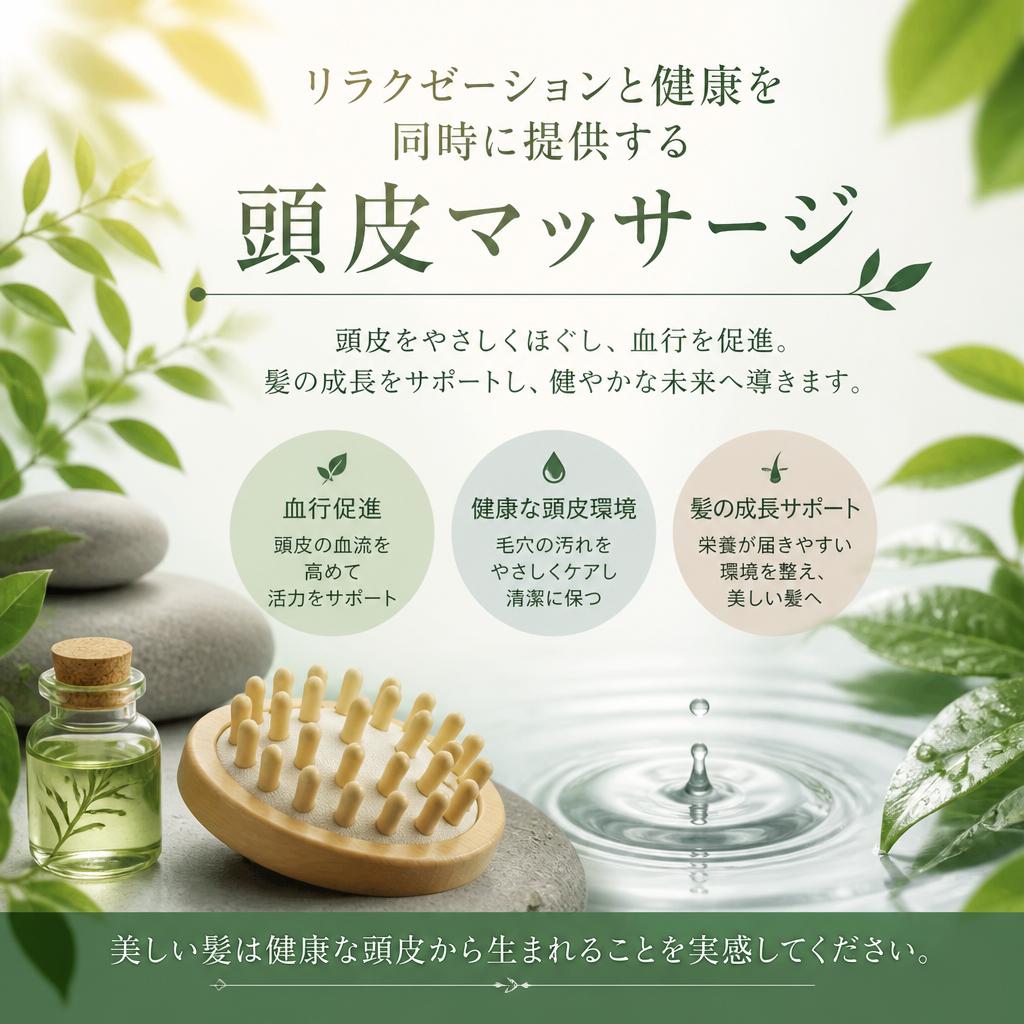 頭皮マッサージで健康な髪へ