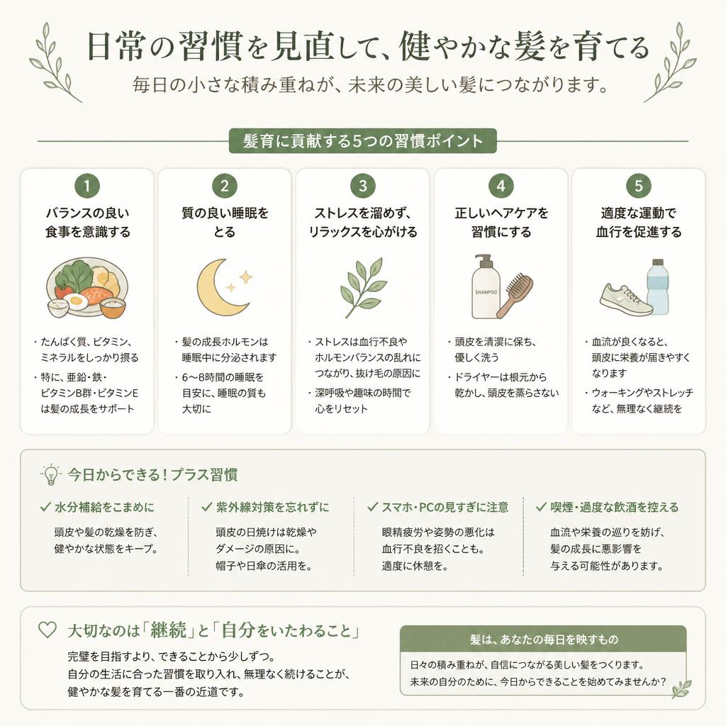 4. 髪育に必要な生活習慣とは?