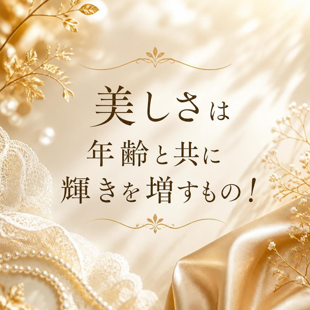 美しさは年齢と共に輝きを増すもの！