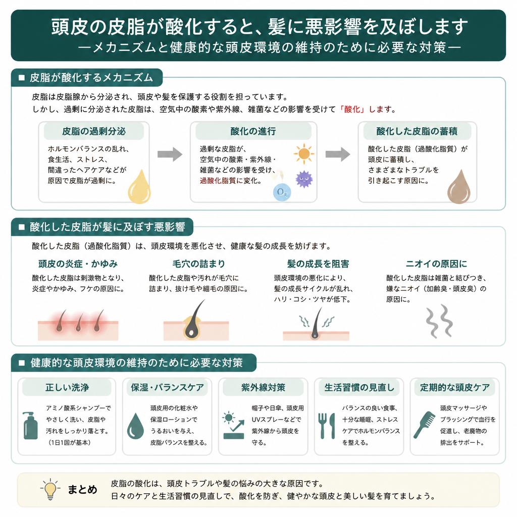 皮脂の酸化がもたらす影響