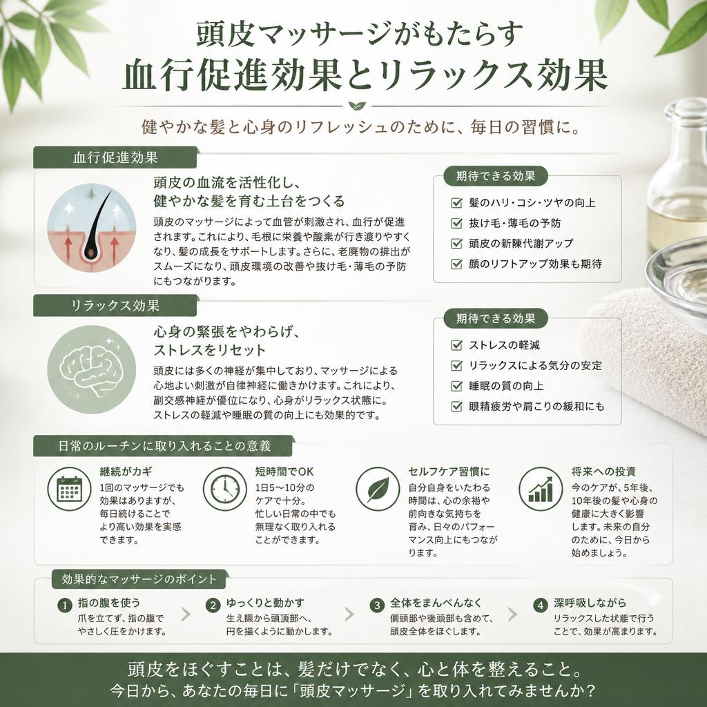 頭皮マッサージの効果
