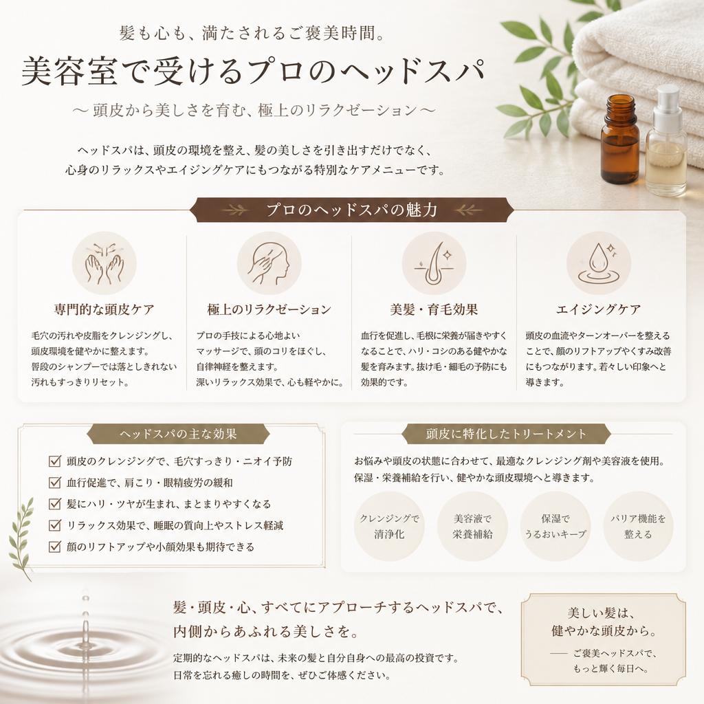 ヘッドスパでのスカルプケア