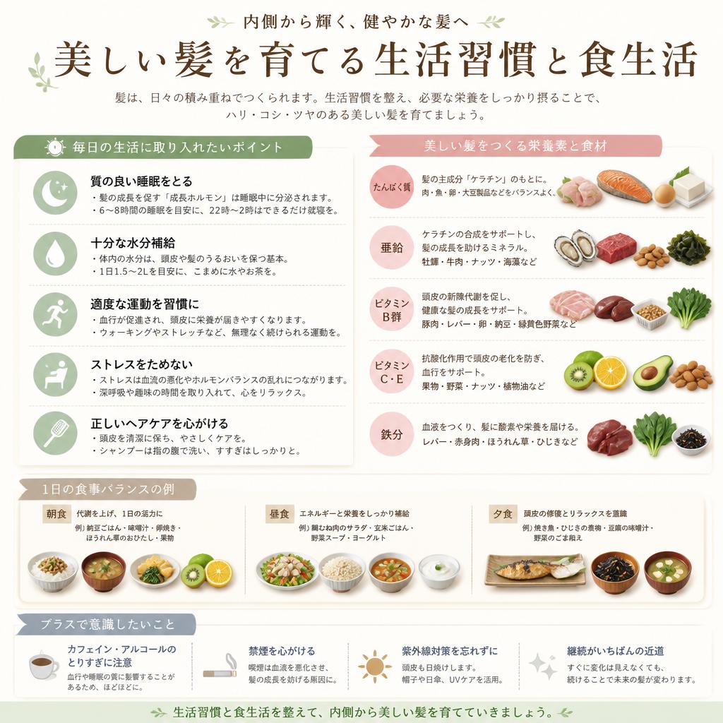 髪質改善のための生活習慣
