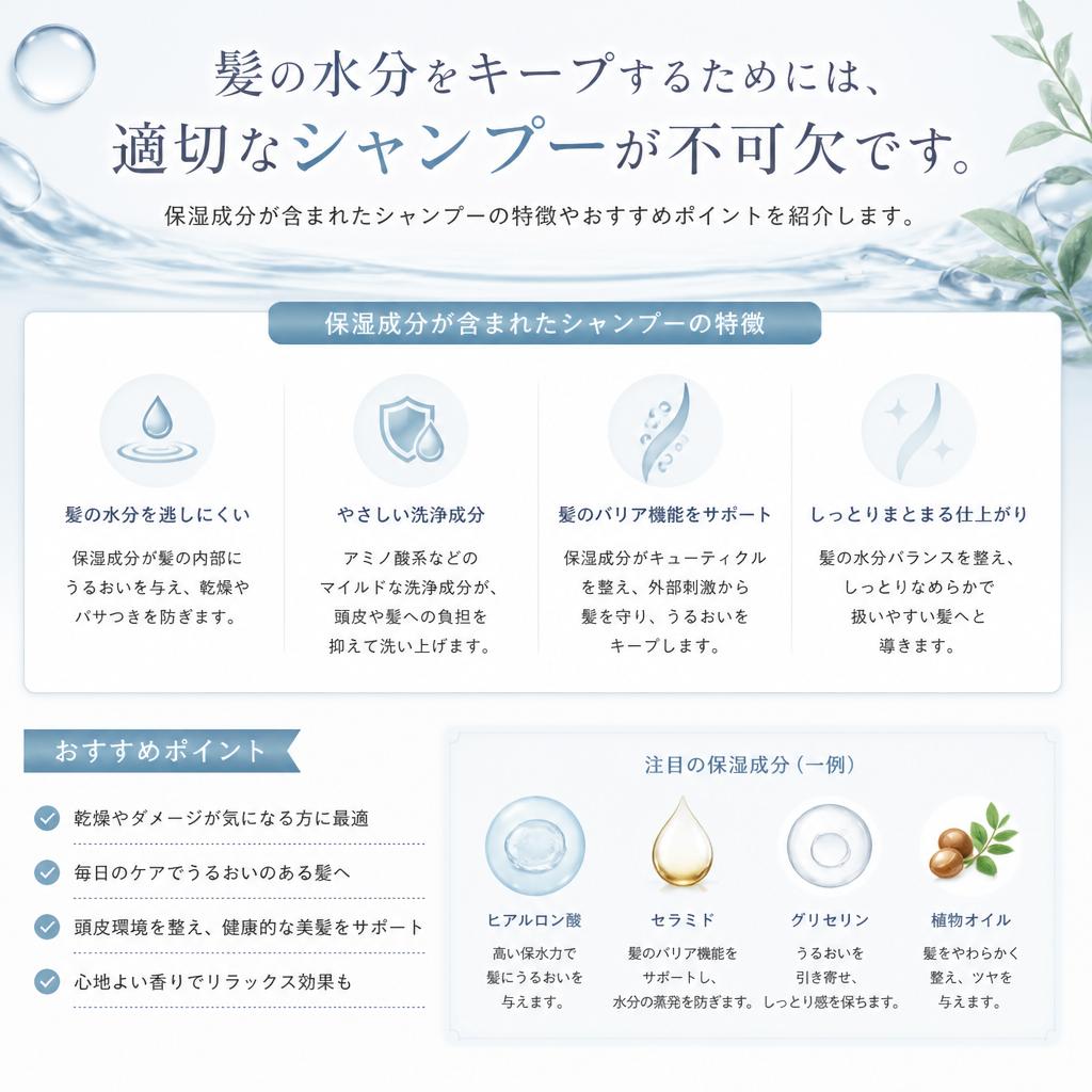 保湿シャンプーの選び方