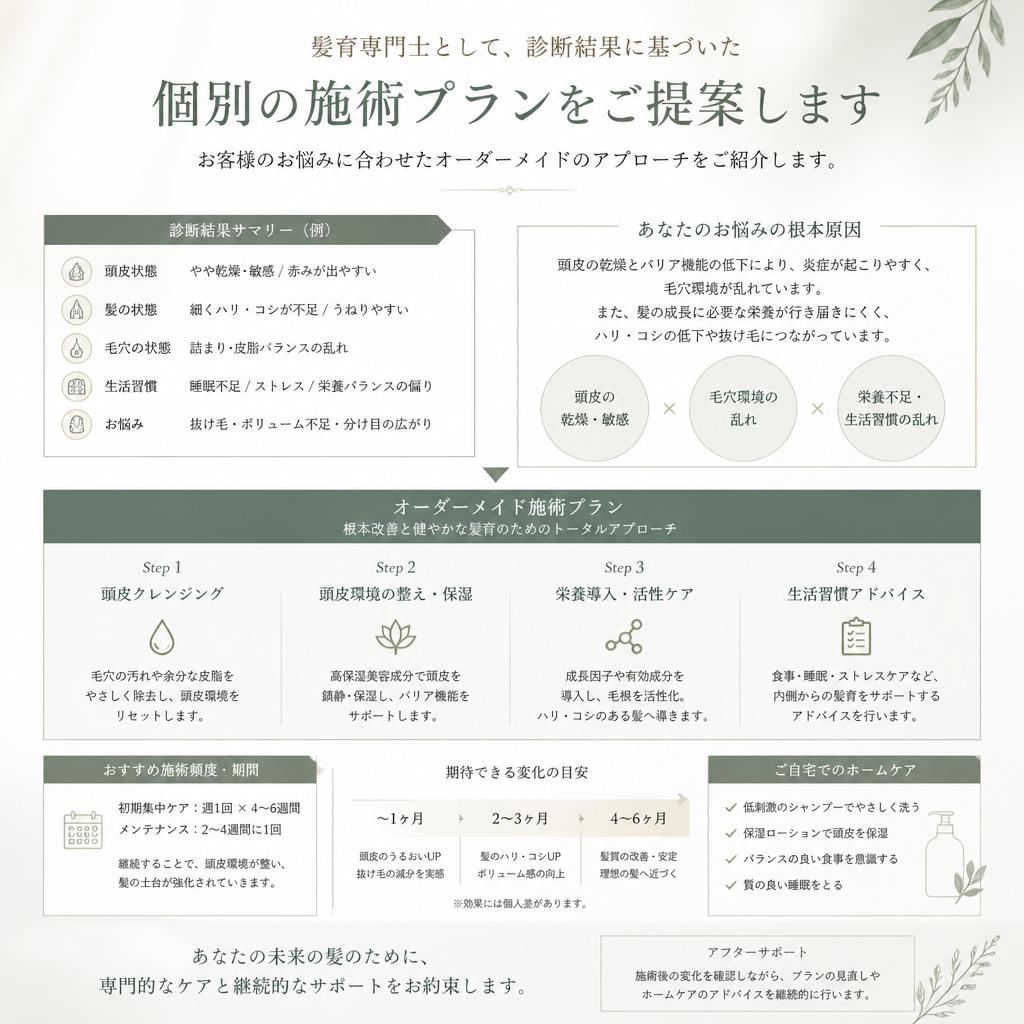 5. 髪育専門士が導く施術プラン