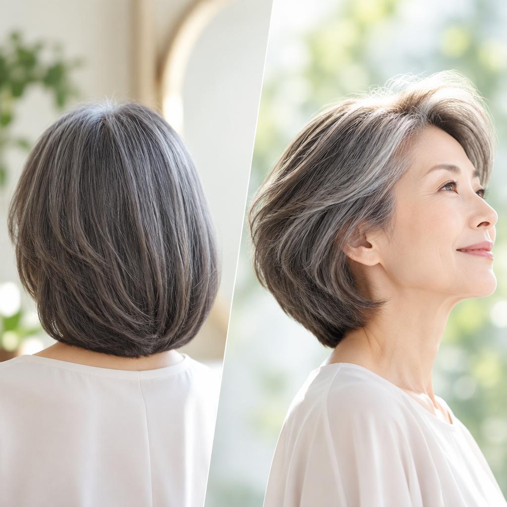 60代からの髪に、もう一度自信を。毛先はまとまり、トップはふんわり。髪育専門士®と始める、あなたらしい髪質改善。